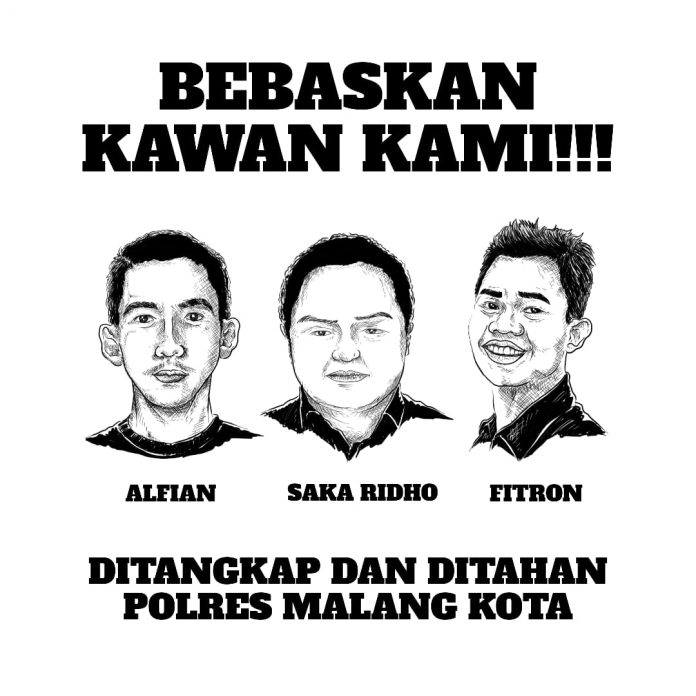 Bebaskan Tiga Pemuda yang Ditangkap dan Ditahan oleh Polres Malang